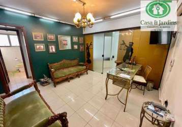 Excelente conjunto de salas - 135 m² - conjunto comercial golden avenue - boqueirão -santos sp