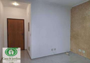 Sala, 47 m² - venda por r$ 420.000,00 ou aluguel por r$ 3.430,00/mês - boqueirão - santos/sp