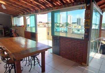 Cobertura com 2 dormitórios à venda, 108 m² por r$ 458.000,00 - vila curuçá - santo andré/sp