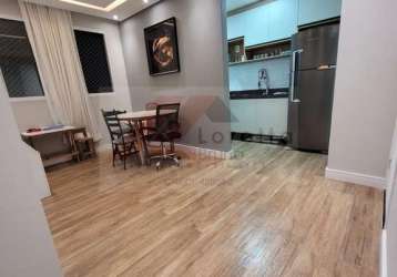 Campo limpo - lindo apartamento 44m², 2 dormitórios, cozinha americana: perfeita para integração dos ambientes e praticidade no dia a dia. armários na cozinha. sem vaga de garagem