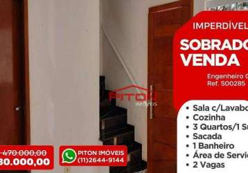 Sobrado com 3 dormitórios, 70 m² - venda por r$ 430.000,00 ou aluguel por r$ 2.510,00 - engenheiro goulart - são paulo/sp