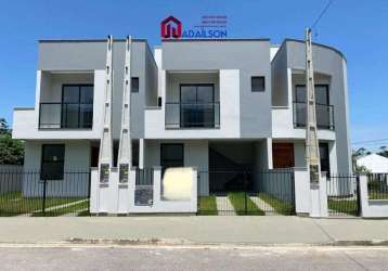 Sobrado em são jose sc com 3 quartos e 3 banheiros à venda, 91 m² por r$ 390.000 cef