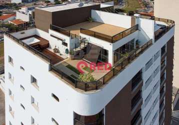 Cobertura com 3 dormitórios à venda, 161 m² por r$ 1.950.000,00 - parque campolim - sorocaba/sp