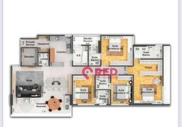 Apartamento com 4 dormitórios à venda, 160 m² por r$ 1.129.000,00 - vila são josé - votorantim/sp