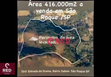 Área à venda, 416000 m² por r$ 20.000.000,00 - saboó - são roque/sp