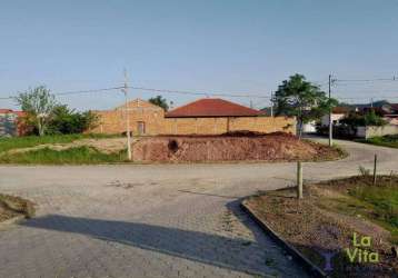 Terreno de esquina à venda, 400 m² - 22m de frente - r$ 250.000 - coloninha - gaspar/sc | la vita imóveis