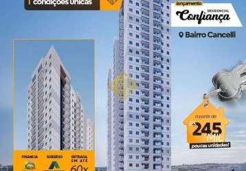 Apartamento à venda, 2 quartos, 1 suíte, cancelli - cascavel/pr