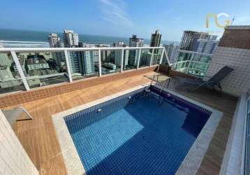 Cobertura à venda, 370 m² por r$ 3.500.000,00 - vila guilhermina - praia grande/sp