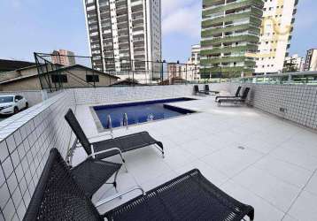 Apartamento com 2 dormitórios à venda, 59 m² por r$ 380.000,00 - guilhermina - praia grande/sp