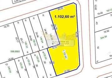 Terreno de esquina residencial para comprar, 1.102m² - vila américa, santo andré/sp.