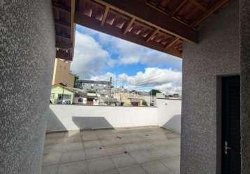 Cobertura sem condomínio 2 dormitórios à venda, 107m² - vila linda, santo andré/sp.