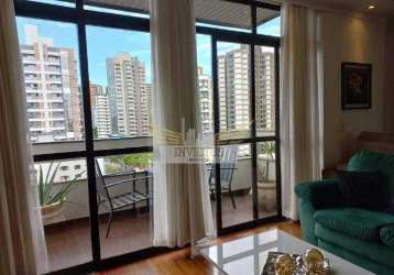 Apartamento com 3 quartos no edifício ville des servres para alugar, 168m² - bairro jardim, santo andré/sp.