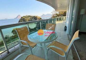 Apartamento com 4 dormitórios à venda, 250 m² por r$ 3.400.000,00 - boa viagem - niterói/rj