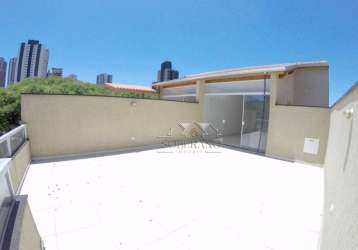 Cobertura com 2 dormitórios à venda, 125 m² por r$ 585.000,01 - jardim - santo andré/sp