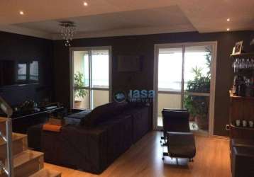 Cobertura com 2 dormitórios à venda, 163 m² por r$ 1.290.000,00 - campestre - santo andré/sp