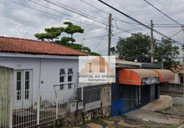 Casa comercial com  2 casas e 1 salão  à venda, 105 m² por r$ 990.000 - jardim aurélia - campinas/sp