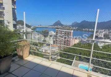 Cobertura com 3 quartos à venda na rua casuarina, humaitá, rio de janeiro, 371 m2 por r$ 3.500.000