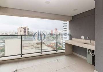 Apartamento com 62m² - varanda gourmet 2 dormitórios 1 suíte  campo belo-sp