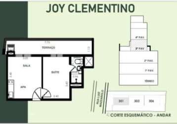 Apartamento com 1 quarto à venda na luis mazzarelo, 127, mirandópolis, são paulo por r$ 411.843