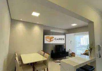 Apartamento com 2 dormitórios à venda, 60 m² por r$ 640.000,00 - ponte preta - campinas/sp