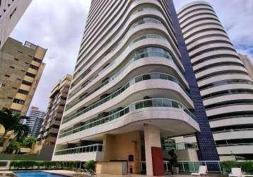 Apartamento a dois quarteirões da av. beira mar, 22° andar c/ sala, varandão,  03 suites, closed, estar - intimo, armários, cozinha, área de serviço, dce, 04 vagas e condomínio c/ lazer completo.