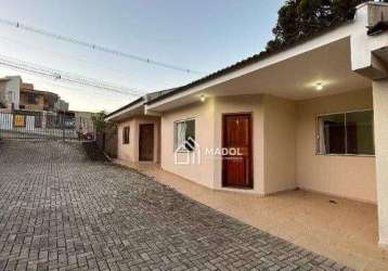 Casa com 2 dormitórios para alugar, 56 m² por r$ 1.307,00/mês - contorno - ponta grossa/pr