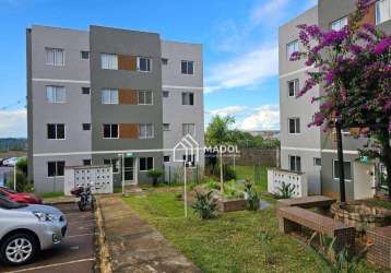 Apartamento com 2 dormitórios à venda por r$ 180.000 - uvaranas - ponta grossa/pr