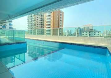 Apartamento 02 suítes com excelente lazer na vila tupi, praia grande