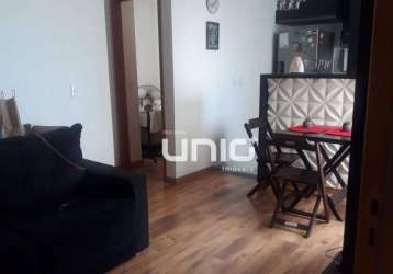 Apartamento com 2 dormitórios à venda, 39 m² por r$ 150.000,00 - dois córregos - piracicaba/sp