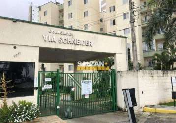 Apartamento com 2 dormitórios, 64 m² - venda por r$ 290.000,00 ou aluguel por r$ 1.816,00/mês - condomínio residencial via schneider - taubaté/sp