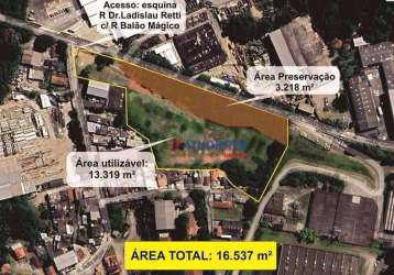 Terreno à venda, 16537 m² por r$ 14.890.000,00 - parque alexandre - cotia/sp