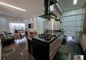 Apartamento à 94m², 3 dormitórios, 1 suíte, lavabo, cozinha americana com ilha, varanda gourmet, 2 vagas, lazer completo.