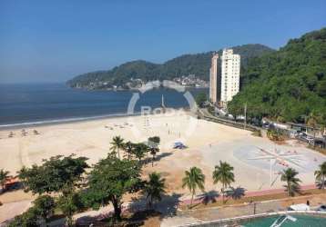 Apartamento vista mar de 2 dormitórios com suíte no centro de são vicente