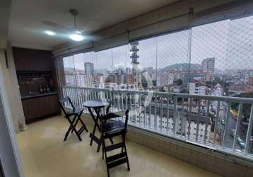 Apartamento à venda, 3 quartos, 1 suíte, varanda, 2 vagas, lazer completo - encruzilhada -santos/sp