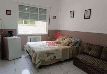 Kitnet com 1 dormitório à venda, 30 m² por r$ 250.000,00 - ponta da praia - santos/sp