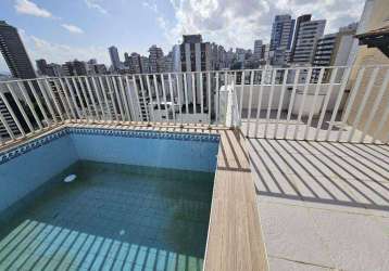 Cobertura com 4 dormitórios, 2 suítes à venda, 218 m² por r$ 920.000,00 - jardim apipema - salvador/ba