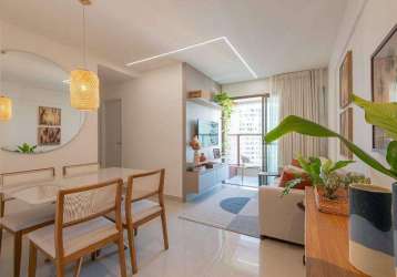 Apartamento mobiliado com 2 quartos, 1 suíte para alugar, 58 m² por r$ 5.847/mês - parque bela vista - salvador/ba