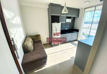 Studio mobiliado first com 1 dormitório para alugar, 38 m² por r$ 3.030/mês - vila augusta - guarulhos/sp