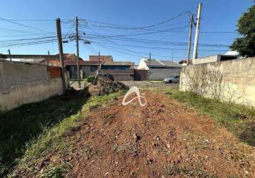 Terreno zr4 à venda, com 256m² no bairro afonso pena, são josé dos pinhais/pr