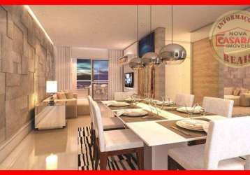 Apartamento com 3 dormitórios à venda, 102 m² por r$ 713.800,00 - caiçara - praia grande/sp