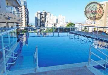 Apartamento com 3 dormitórios à venda, 154 m² por r$ 1.200.000,00 - vila guilhermina - praia grande/sp