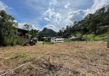 Terreno plano, cercado e de esquina medindo 447 m² por r$180.000,00 - campo do coelho - nova friburgo/rj