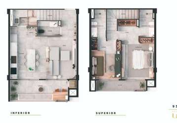 Apartamento garden com 2 dormitórios à venda, 69 m² por r$ 1.152.599,00 - barigui - curitiba/pr