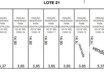 Área plana com 360,00 m2, projeto para 06 casas