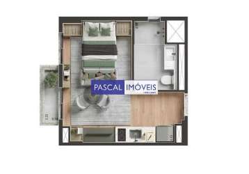 Apartamento com 1 quarto à venda na rua casa do ator, 566, vila olímpia, são paulo, 28 m2 por r$ 400.000