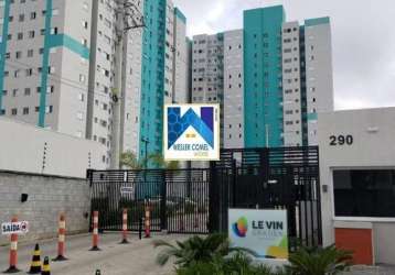 Apartamento para venda, le vin garden 43,80 m².no bairro botujuru, localizado na cidade de mogi das cruzes / sp.