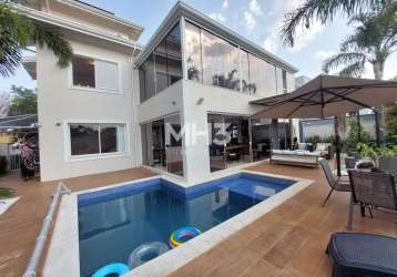 Casa em condomínio fechado com 4 quartos à venda na rua san conrado, 415, loteamento caminhos de san conrado (sousas), campinas, 274 m2 por r$ 2.350.000