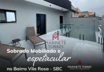 Sobrado com 3 dormitórios à venda, 260 m² por r$ 1.480.000,00 - vila rosa - são bernardo do campo/sp