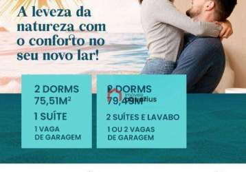 Apartamento com 2 dormitórios à venda, 75 m² por r$ 375.000,00 - jardim das nações - taubaté/sp