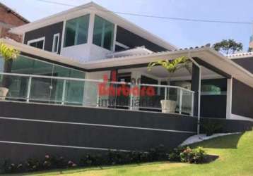 Casa em condomínio fechado com 4 quartos à venda na estrada alcebíades pinto, badu, niterói, 400 m2 por r$ 2.200.000